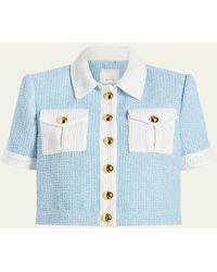 Cinq À Sept - Nissy Short-Sleeve Tweed Jacket - Lyst