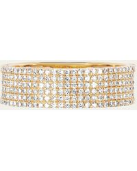 EF Collection - Diamond Cigar Band Ring In 14k Yellow Gold - Lyst