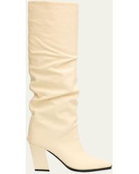 Jimmy Choo - Hart 60 Printed Leather Knee Boots - Lyst