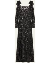 Nina Ricci - Lace Sequined Long-sleeve Gown - Lyst