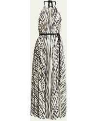 Proenza Schouler - Frida Striped Belted Halter Maxi Dress - Lyst
