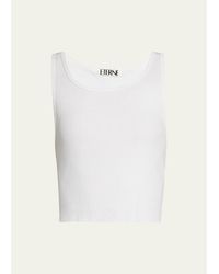 ÉTERNE - Cropped Scoop-Neck Tank Top - Lyst