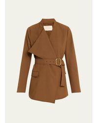 Ulla Johnson - Zehra Draped Blazer Jacket With Belt - Lyst