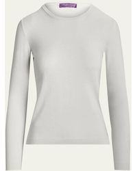 Ralph Lauren Collection - Crewneck Long-sleeve Cashmere Sweater - Lyst
