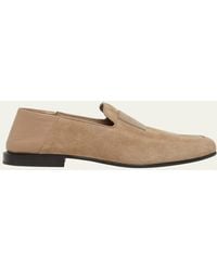 Givenchy - Label Suede Foldable Loafers - Lyst