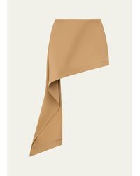 Loewe - Asymmetric Drape Mini Skirt - Lyst