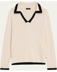 Theory - Contrast-trim Oversized Pullover Sweater - Lyst