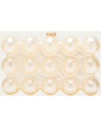 Cult Gaia The Bubble Acrylic Clutch Bag in Natural | Lyst