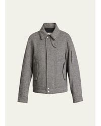 Dries Van Noten - Tweed Wool Full-Zip Jacket - Lyst