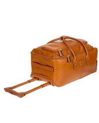 Bric's Life Pelle 21" Rolling Duffel Bag Luggage - Brown