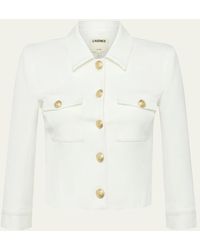 L'Agence - Kumi Cropped Fitted Jacket - Lyst