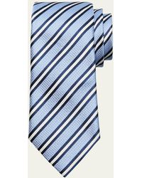 Zegna - Silk Jacquard Stripe Tie - Lyst