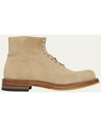 McQueen - The Maker Suede Zip-Up Boots - Lyst