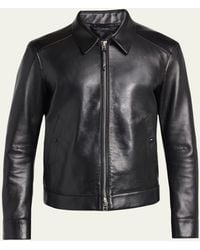 Tom Ford - Full-Zip Grained Leather Jacket - Lyst