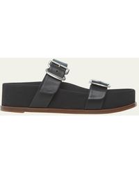 Gabriela Hearst - Wren Leather Dual-buckle Slide Sandals - Lyst