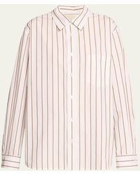 WE-AR4 - Inside Out Striped Shirt - Lyst