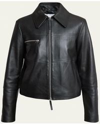 Proenza Schouler - Annabel Zip-Front Leather Jacket - Lyst
