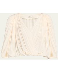 A.L.C. - Vivian Draped Cape-Sleeve Top - Lyst
