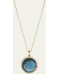 Ippolita - Small Pendant Necklace In 18k Gold With Diamonds - Lyst