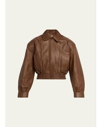 Ronny Kobo - Samson Cropped Leather Jacket - Lyst