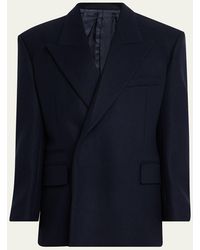 Givenchy - Deconstructed Wool Peak-Lapel Sport Jacket - Lyst