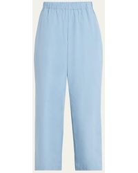 Lafayette 148 New York - Riverside Wide-Leg Organic Cotton Poplin Pants - Lyst