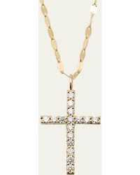 Lana Jewelry - 14k Yellow Gold Flawless Everyday Diamond Cross Necklace - Lyst