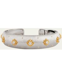 Buccellati - 18k White Gold Macri Classica Cuff Bracelet With Diamonds - Lyst