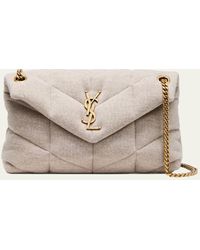 Saint Laurent - Loulou Small Ysl Shoulder Bag In Puffer Quilted Wool - Lyst