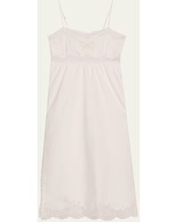 LoveShackFancy - Vinca Lace-Trim Midi Dress - Lyst