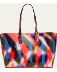 Christian Louboutin - Cabata Small Tote In Paris Illusion Leather - Lyst