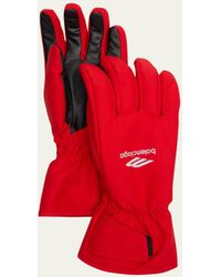 Balenciaga - 3b Sports Icon Nylon And Leather Ski Gloves - Lyst