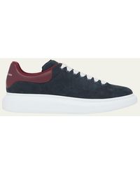 McQueen - Suede Leather-Backstay Oversized Sneakers - Lyst