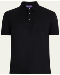Ralph Lauren - Cotton And Cashmere Pique Pocket Polo Shirt - Lyst