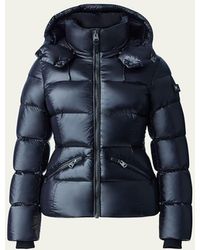 Mackage - Madalyn Lustrous Light Down Jacket With Hood For Ladies Black - Lyst