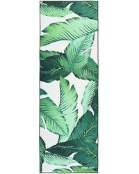 Yoga Zeal Banana Leaf Printed Yoga Towel - Green