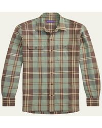 Ralph Lauren - Cotton Plaid Double-Pocket Sport Shirt - Lyst