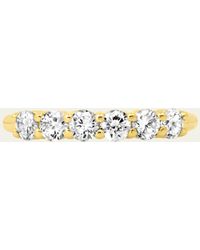 Jennifer Meyer - 18k Yellow Gold 4 Prong Ring With Diamonds - Lyst