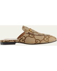 Gucci - Princetown GG Canvas Loafer Mules - Lyst
