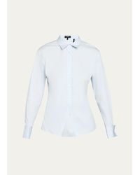 Theory - Cutaway Button-Front Shirt - Lyst