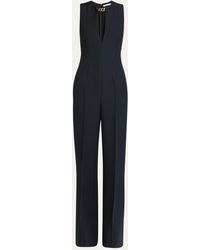 Stella McCartney - Tailored Jumpsuit With Chain Detail - Lyst