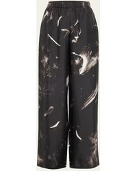 Lafayette 148 New York - Riverside Wide-Leg Silk Pants - Lyst