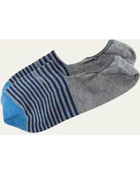 Marcoliani - Invisible Touch Striped No-show Socks - Lyst