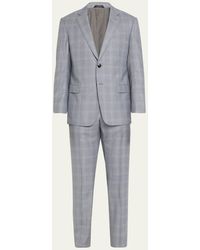 Giorgio Armani - Tonal Plaid Wool Suit - Lyst