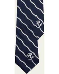 Ralph Lauren - Logo Stripe Silk Tie - Lyst