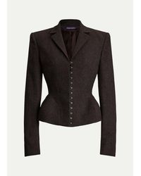 Ralph Lauren - Joleene Wool Herringbone Structured Jacket - Lyst