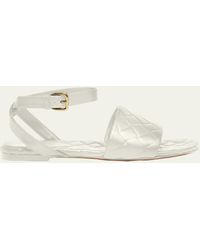Bottega Veneta - Amy Quilted Leather Ankle-strap Sandals - Lyst