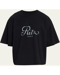 FRAME x Ritz Paris - Cotton Logo T-shirt - Lyst