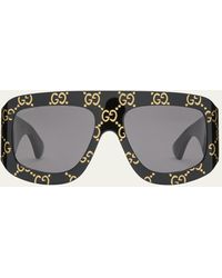 Gucci - GG Acetate Shield Sunglasses - Lyst