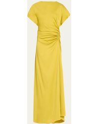 A.L.C. - Nadia Ruched Petal-sleeve Gown - Lyst
